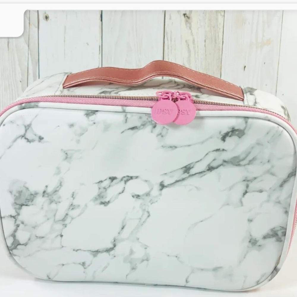 IPSY Marble Makeup Case white and pink NEW. - Picture 10 of 11